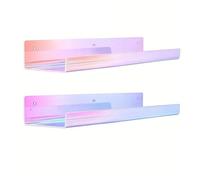 XIUsheUA Lot de 2 ou 4 étagères murales for Vernis à Ongles, bibliothèque Flottante, Salle de Bain, Chambre, Salon, Cuisine pour manucure, Salon de manucure(Colorful-2pcs)
