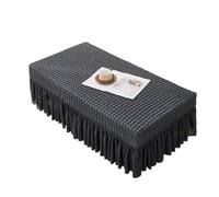XIUsheUA Nappe pour Table à thé Nappe élastique en Seersucker, Paquet Complet, Couleur Unie, Ourlet à Jupe, Housse Anti-poussière(Color 8,120x60x35cm 1pcs)