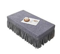 XIUsheUA Nappe pour Table à thé Nappe élastique en Seersucker, Paquet Complet, Couleur Unie, Ourlet à Jupe, Housse Anti-poussière(Color 4,140x80x35cm 1pcs)