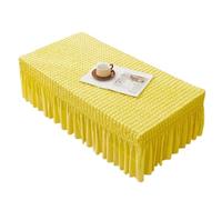 XIUsheUA Nappe pour Table à thé Nappe élastique en Seersucker, Paquet Complet, Couleur Unie, Ourlet à Jupe, Housse Anti-poussière(Color 13,140x80x35cm 1pcs)