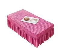 XIUsheUA Nappe pour Table à thé Nappe élastique en Seersucker, Paquet Complet, Couleur Unie, Ourlet à Jupe, Housse Anti-poussière(Color 9,130x70x35cm 1pcs)