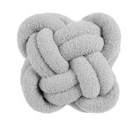 XIUsheUA Oreiller noué à la Main Coussin en Tricot noué, décoration de fenêtre, Boule à nœuds(Grey)