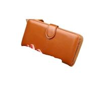 XIUsheUA Pochette à main pour femme Portefeuille à longue fermeture éclair, portefeuille en cuir PU for femme, porte-cartes pratique et décontracté(Brown)
