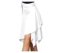 XIUsheUA Robe de Danse Latine Jupe de Danse Latine for Adulte, Tablier Triangle, Robe Professionnelle for Femmes, Rumba Samba for la Pratique des Danses Latines(White)