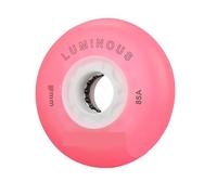 XIUsheUA Roues de Patinage Lumineuses 85A for Slalom élevé, Patins à roulettes Flash 62 64 68 70 72 76 80mm, 8 pièces pour Les Parcs, Les patinoires(8 Pink 80mm)