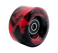 XIUsheUA Roues de Patins à roulettes d'intérieur avec roulement, Roues de Couleurs mélangées for Patins à Double rangée, Quad pour Les Parcs, Les patinoires(Red and Black)