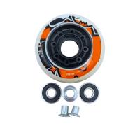 XIUsheUA Roues de Rechange for Patins en Ligne, 4 Roues, 70mm, 72mm, 83a pour Les Parcs, Les patinoires(Orange 72mm)