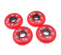 XIUsheUA Roues de Remplacement for Patins à roulettes en Ligne, 4 pièces, for l'extérieur, 84A 72 76mm pour Les Parcs, Les patinoires(Red 76mm)