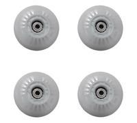 XIUsheUA Roues Lumineuses Clignotantes adaptées aux Chaussures de Patinage en Ligne, 64mm 68mm 72mm 76mm 80mm, matériau PU de dureté 90A, 4 pièces pour Les Parcs, Les patinoires(White 72mm)