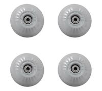 XIUsheUA Roues Lumineuses Clignotantes adaptées aux Chaussures de Patinage en Ligne, 64mm 68mm 72mm 76mm 80mm, matériau PU de dureté 90A, 4 pièces pour Les Parcs, Les patinoires(White 80mm)