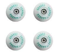 XIUsheUA Roues Lumineuses Clignotantes adaptées aux Chaussures de Patinage en Ligne, 64mm 68mm 72mm 76mm 80mm, matériau PU de dureté 90A, 4 pièces pour Les Parcs, Les patinoires(Green 76mm)