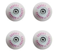 XIUsheUA Roues Lumineuses Clignotantes adaptées aux Chaussures de Patinage en Ligne, 64mm 68mm 72mm 76mm 80mm, matériau PU de dureté 90A, 4 pièces pour Les Parcs, Les patinoires(Pink 68mm)