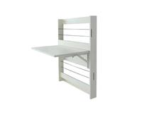 XIUsheUA Table Pliante Murale Table Murale Multifonction for Ordinateur Portable: Bureau d'apprentissage Compact et Pliable, Planche Suspendue Invisible avec étagère Simple(Table a White)