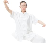 XIUsheUA Tai Chi Kung Fu Uniforme vêtements Traditionnels Hommes Femmes Adulte Soie décontracté Arts Performance Pratique vêtements Wushu pour Tai Chi, Arts Martiaux(White 1,M)