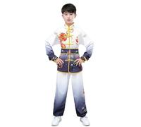XIUsheUA Tai Chi Kung Fu vêtements Traditionnels garçon Ensemble décontracté Wushu Femmes Hommes Performance Fille Tang Costume Costume pour Tai Chi, Arts Martiaux(Long Black,180)
