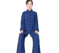 XIUsheUA Taichi Wushu Uniforme Coton Kungfu vêtements d'entraînement Enfants Adultes Arts Martiaux WingChun Costume pour Tai Chi, Arts Martiaux(Blue,XXL(180cm))