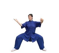 XIUsheUA Taichi Wushu Uniforme Coton Kungfu vêtements d'entraînement Enfants Adultes Arts Martiaux WingChun Costume pour Tai Chi, Arts Martiaux(Blue 2,XL(175cm))