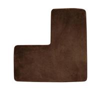 XIUsheUA Tapis de Bain en Forme de L, en Coton, Couleur Unie, Absorbant et antidérapant, décoration d'intérieur pour Salle de Bain, Toilettes(Dark Brown 2)