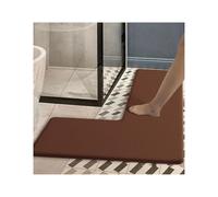 XIUsheUA Tapis de Porte de Salle de Douche en Forme de L de Couleur Unie, Absorbant, Grand Format, for Salle de Bain, résistant à la saleté pour Salle de Bain, Toilettes(Brown,120x80x45cm)