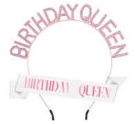 XiuSpark Bandeaux roses pour femmes, écharpe d'anniversaire blanche pour femme