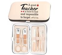 XiuSpark Cadeau de Noël amusant pour enseignant, cadeau de remerciement pour enseignants, cadeaux de Noël, cadeaux de départ pour enseignants, femmes, kit de manucure pour femmes, coupe-ongles pour