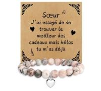 XiuSpark Cadeau Soeur,Idee Cadeau Soeur Anniversaire Noel Cadeaux Pour Ma Pour Une Femme Saint Valentin Personnalisé Original Utile Noël,Bracelet Femme