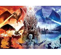 XiuTaiLtd Puzzle De 1000 Pièces Game of Thrones-Fire and Ice, Multicolore, 75X50Cm, Cadeaux De Vacances pour Amis