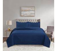 XIUWOUG Couvre Lit 2 Personnes 240X260cm, Couverture Courtepointe Patchwork, Boutis Couvre-Lit Matelassé en Microfibre, Dessus De Lits Et Couvre-Lits De Luxe en Motif,Bleu,240x260cm