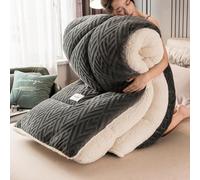 XIUWOUG Épaissir Cachemire Courtepointe, Couette Double Chaude Gonflant Édredon, Anti Allergène, Couette 2 Personnes Laine Luxueuse, Chaud Et Confortable, Blanc, 220X240 5KG