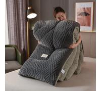 XIUWOUG Épaissir Cachemire Courtepointe Double Chaude Gonflant, Anti Allergène, 2 Personne Laine Luxueuse, Chaud Et Confortable, A, 220X240 5KG