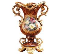 XIUWOUG Grands vases à Fleurs élégants pour la pièce maîtresse de Table Décor de Salon, Grand Vase à Fleurs en résine rétro Grands vases pour Les décorations de la Maison, 12in