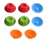 Xiuyer Moule Tartelette, 8 pièces Round Cake Molds Mini Quiche Moules Antiadhésif Baking Pans pour Tartelettes Gâteaux Gelée Flan, Moule Tartelett