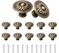 Xiuyong Lot de 12 imitation Kupfer Schrank Griff, Retro Schrank Griff Schrank Griff 30 mm Retro Bronze Schublade Griff für Schrank Schrankmöbel Hardware Griff