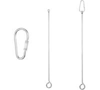 Xiuyong Lot de 2 mangeoires pour oiseaux en acier inoxydable - Mangeoire à fruits pour petits animaux - Brochettes pour perroquet à longue queue - Jouet pour perroquet à longue queue - Convient pour