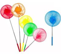Xiuyong Lot de 6 filets de pêche pour enfants - 37 à 85 cm - Rétractable - Convient pour les enfants