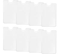 Xiuyong Lot de 8 pochettes en plastique pour cartes de crédit, protection transparente pour carte de sécurité sociale, étanche, protection côté permis de conduire, carte de débit (9,1 x 5,8 cm)