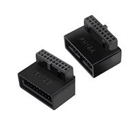 xiwai 1 lot d'adaptateurs d'extension USB 3.0 20 broches mâle vers femelle coudé à 90 degrés