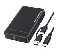 Xiwai Adaptateur 50 Broches pour SSD mSATA vers USB 3.1 Type-C Type-A | Carte de conversion externe avec boîtier 5 Gbit/s