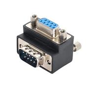 xiwai Adaptateur d'extension DB9P coudé à 90 degrés vers le haut D-Sub 9 broches RS232 mâle vers femelle