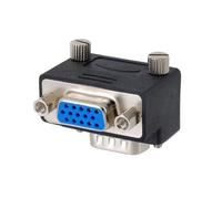 xiwai Adaptateur d'extension de Type écrou de Verrouillage coudé vers Le Haut VGA RGB HDB 15 Broches mâle vers Femelle pour écrans
