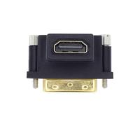 xiwai Adaptateur DVI mâle vers HDMI Femelle coudé vers Le Bas 4K 90 degrés, convertisseur et Extension pour Moniteur, Ordinateur, Carte Graphique HDTV