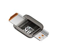 xiwai Adaptateur HDMI mâle vers HDMI 2.1 mâle, prolongateur HDTV UHD 8K 60 Hz Transparent avec témoin Lumineux LED Intelligent pour Moniteur, TV et projecteur