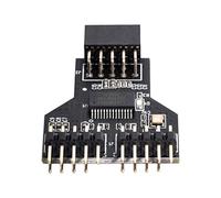 Xiwai Adaptateur multilier USB 2.0 pour carte mère 9 broches 1 vers 2 femelles