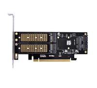 xiwai Adaptateur PCI Express PCI-E 3.0 et Dual SATA vers NGFF NVME MSATA M-Key B/M-Key SSD 3 en 1