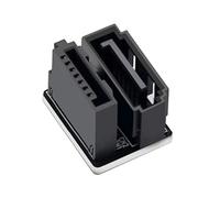 xiwai Adaptateur SATA 7 broches femelle vers 7 broches mâle coudé à 360 degrés pour carte mère SSD HDD carte mère de bureau