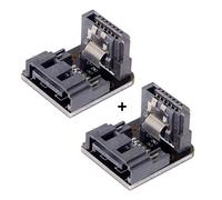 SATA Adaptateur 7pin femelle vers 7pin mâle 90° pour carte mère pour ordinateur de bureau SSD HDD