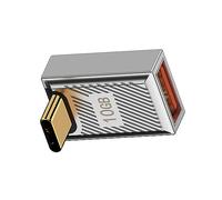 xiwai Adaptateur USB 3.1 type C mâle vers USB 3.0 A femelle 10 Gbit/s Mecha Cyberpunk Styles USB-C OTG Convertisseur de données vers le haut vers le bas Coque en alliage coudée