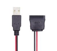 xiwai Câble adaptateur convertisseur USB 2.0 vers SATA 15 broches DC 5 V pour disque dur SATA HDD SSD 2,5", 0,3 m