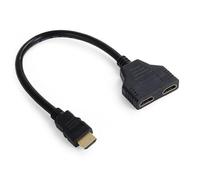 xiwai Câble adaptateur répartiteur HDMI 1 entrée 2 sorties, HDMI mâle vers double femelle 1 vers 2 voies pour PC HDTV ordinateur portable 1080p