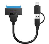 Xiwai Câble adaptateur USB 3.0 mâle vers SATA 22 broches pour disque dur 2,5 pouces pour MacBook et ordinateur portable